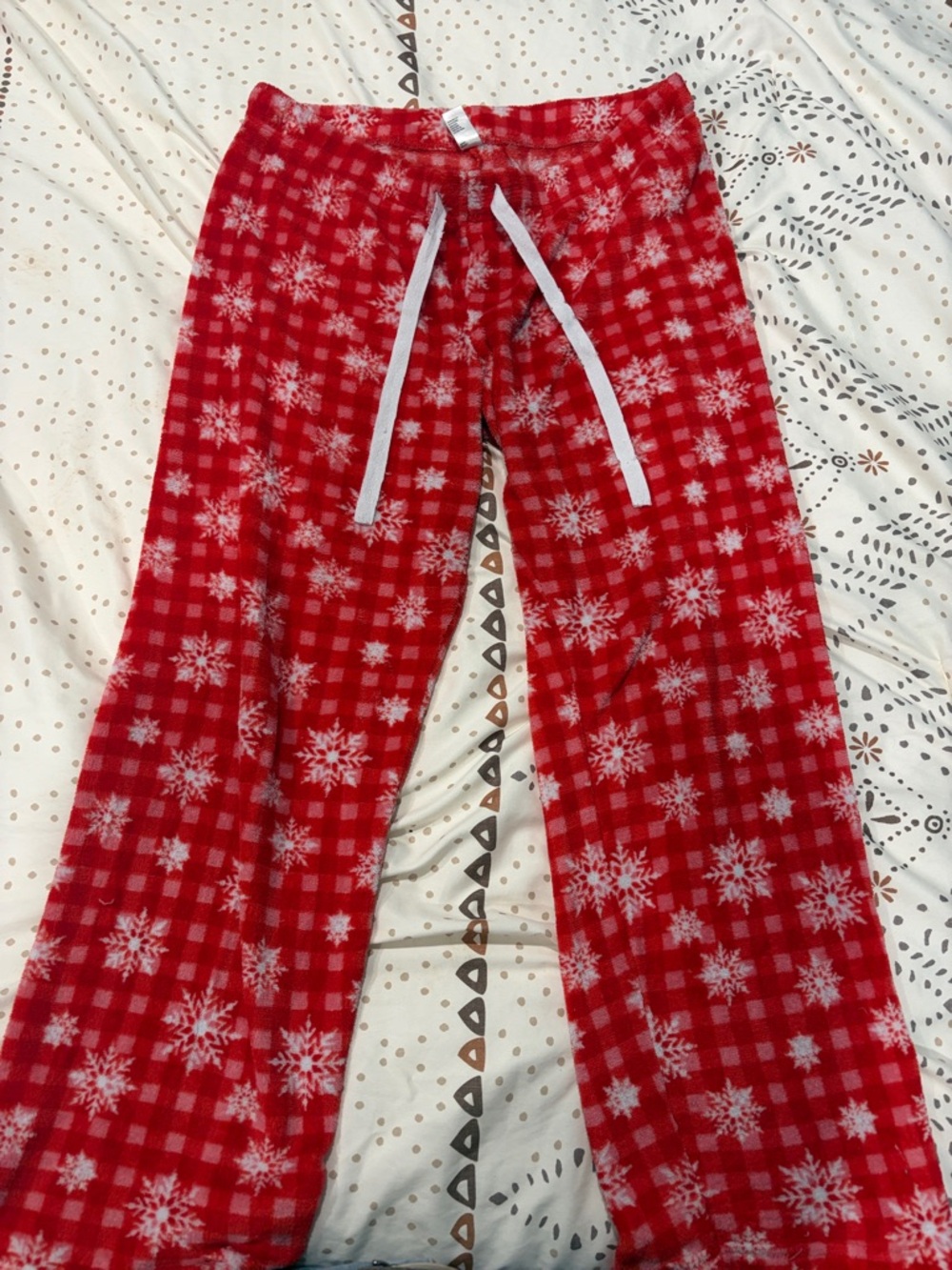 Red Snowflake Holiday Pajama Pants